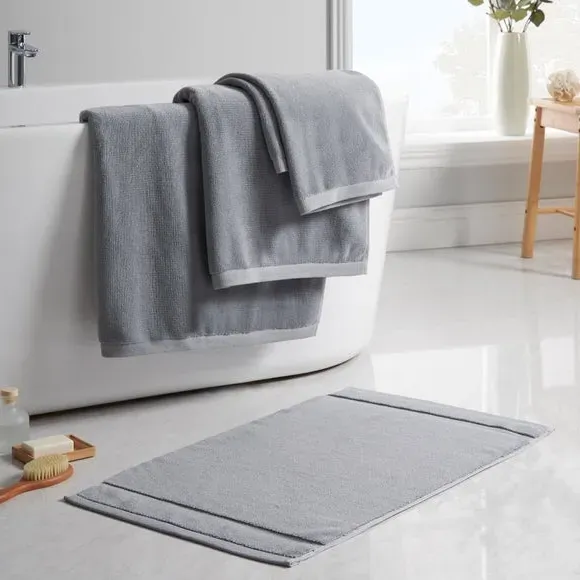 Heavyweight Bath Mat - Grey, Cotton