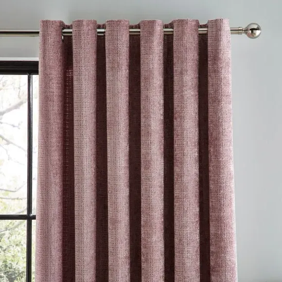 Heavyweight Eyelet Curtains - Mauve, Chenille