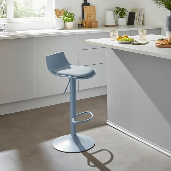 Height Adjustable Barstool - Cornflower, Fabric image