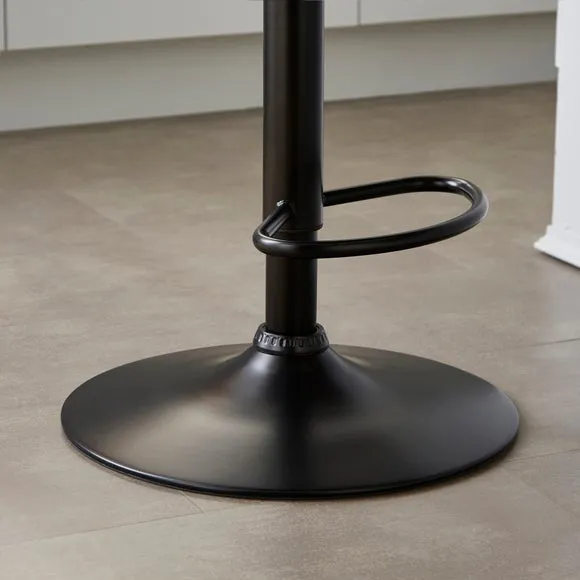Height Adjustable Barstool - Mink, Faux Leather