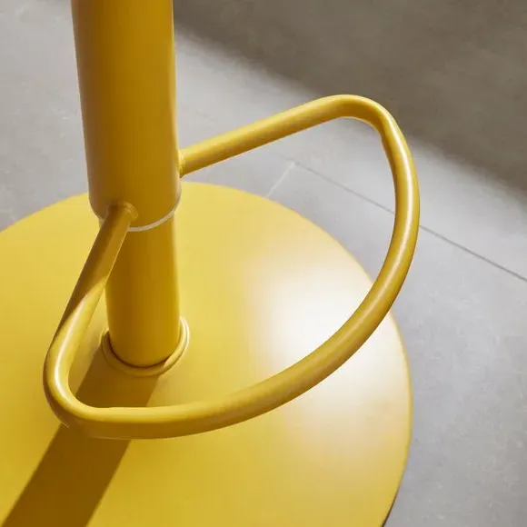Height Adjustable Barstool - Ochre, Fabric