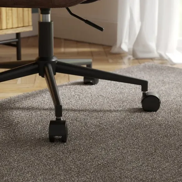 Height Adjustable Office Chair - Brown, Faux Leather