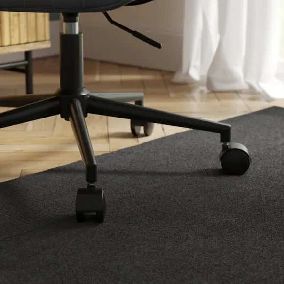 Height Adjustable Office Chair - Grey, Faux Leather
