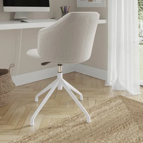 Height Adjustable Office Chair - Natural, Fabric