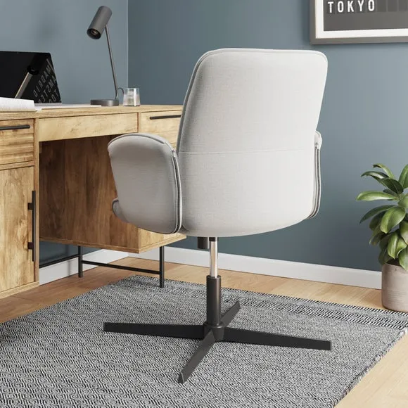 Height Adjustable Office Chair - Natural, Fabric