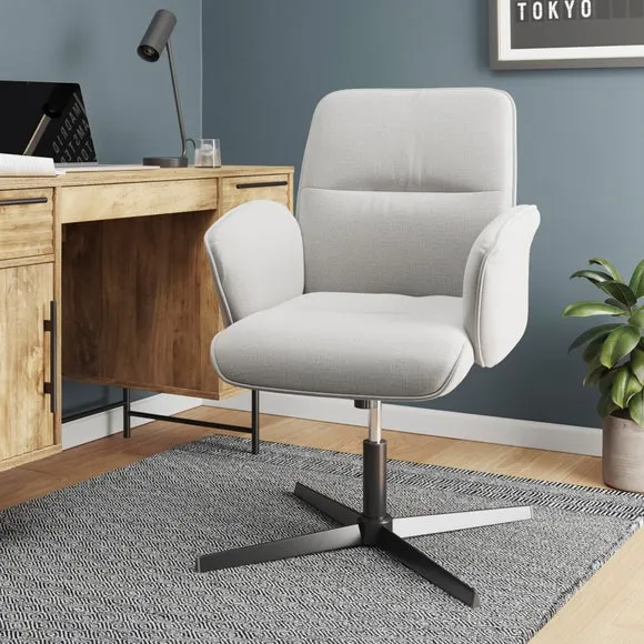 Height Adjustable Office Chair - Natural, Fabric image