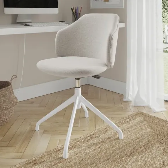 Height Adjustable Office Chair - Natural, Fabric image