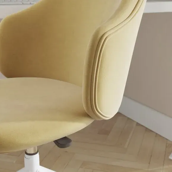 Height Adjustable Office Chair - Ochre, Velvet