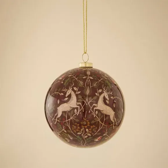 Heritage Decoupage Bauble - Red