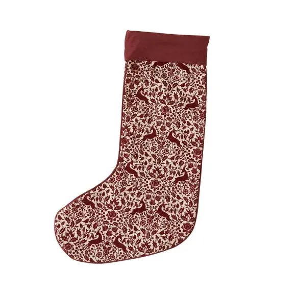 Heritage Pattern Stocking - Red, Polycotton