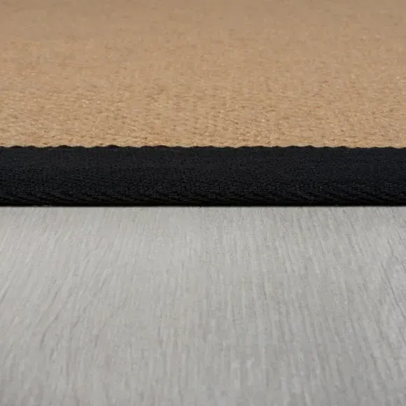 Herringbone Border Rug - Black, Jute