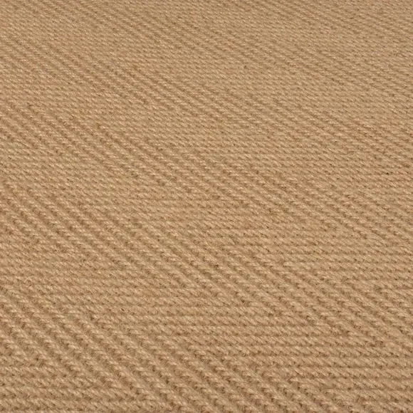 Herringbone Border Rug - Green, Jute