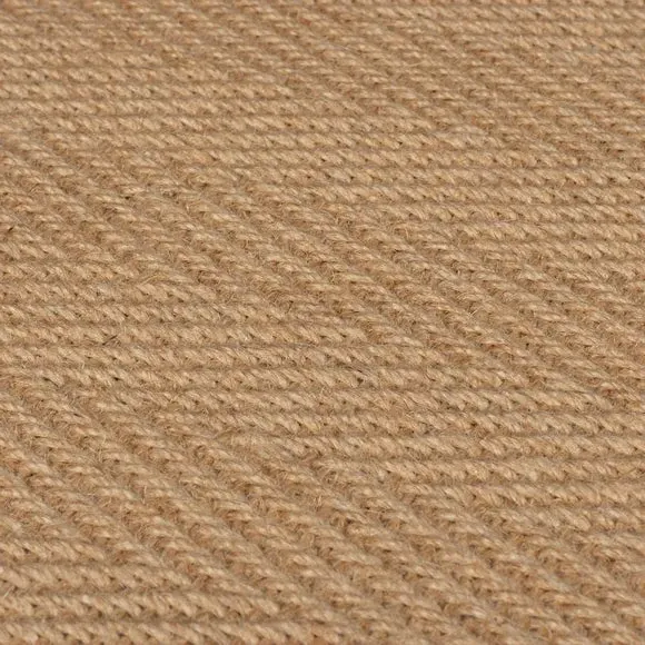 Herringbone Border Rug - Olive, Jute