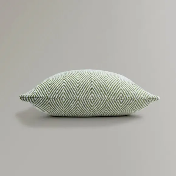 Herringbone Cushion with Filling - Fern