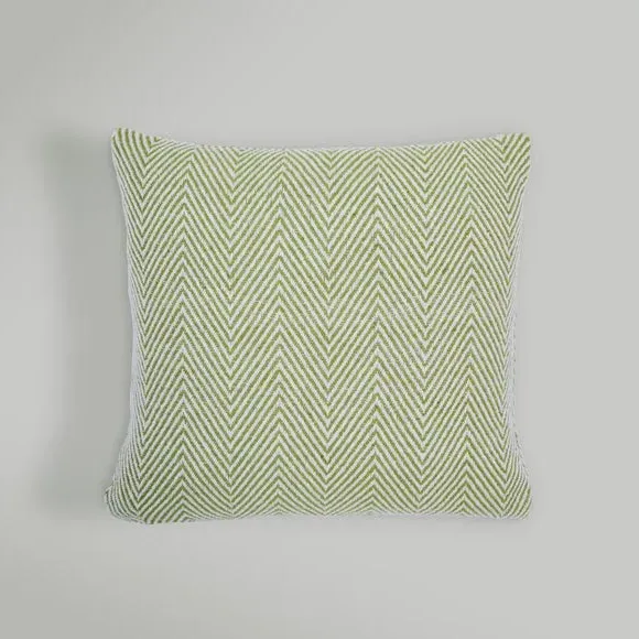 Herringbone Cushion with Filling - Fern