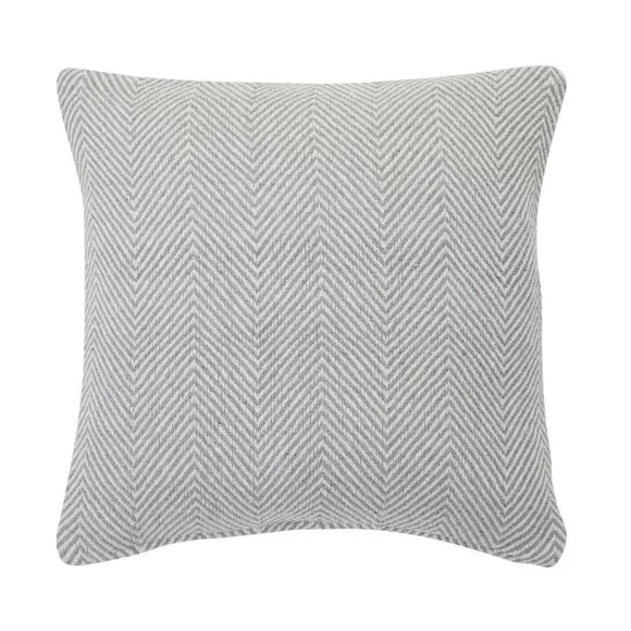 Herringbone Cushion with Filling - Grey
