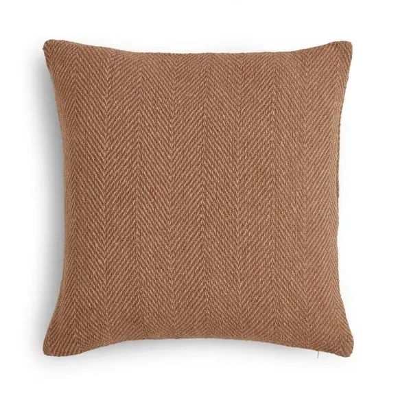 Herringbone Cushion with Filling - Mocha