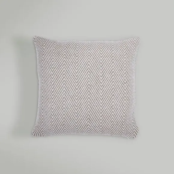 Herringbone Cushion with Filling - Natural