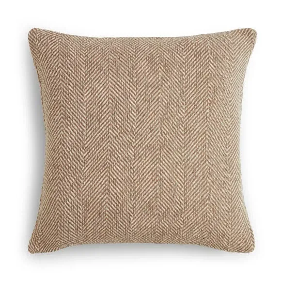 Herringbone Cushion with Filling - Pebble Beige