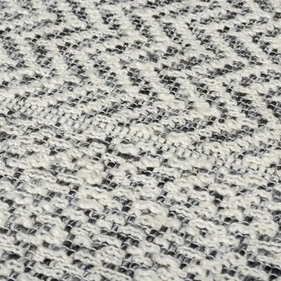 Herringbone Flatweave Rug - Monochrome, Polyester