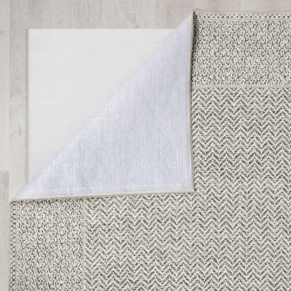 Herringbone Flatweave Rug - Monochrome, Polyester