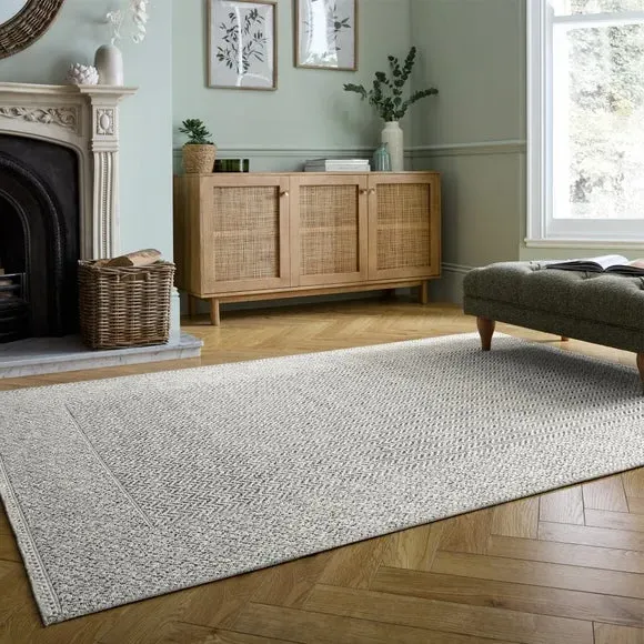 Herringbone Flatweave Rug - Monochrome, Polyester image