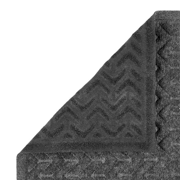 Herringbone Outdoor Doormat - Grey, Rubber