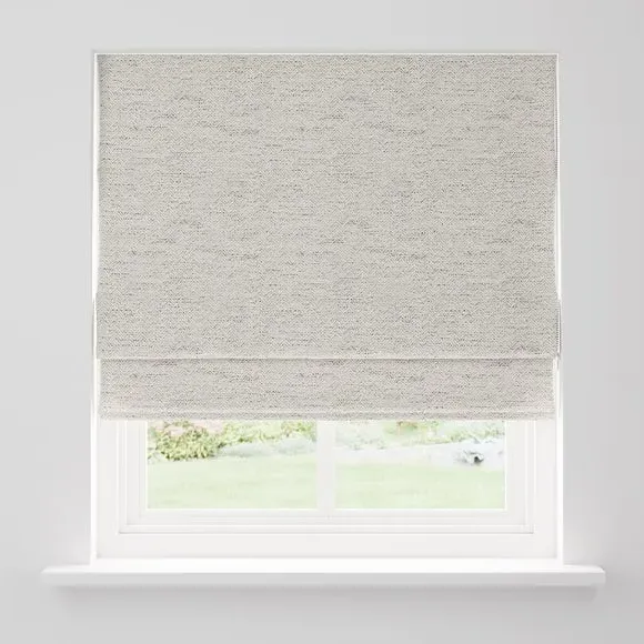 Herringbone Roman Blind with Chain - Natural