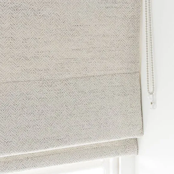 Herringbone Roman Blind with Chain - Natural