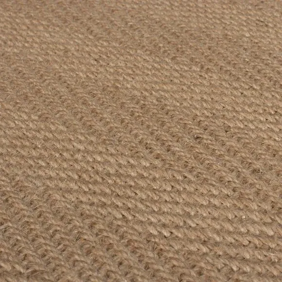 Herringbone Runner Rug with Border - Green, Jute