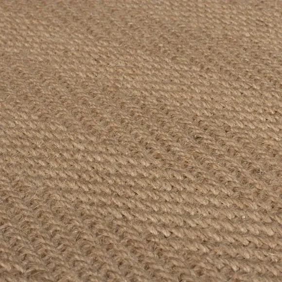 Herringbone Runner Rug with Border - Green, Jute