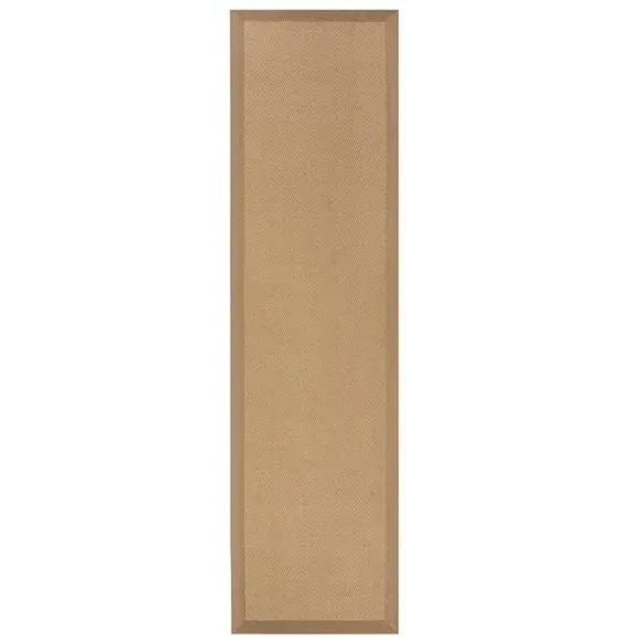 Herringbone Runner Rug with Border - Natural, Jute