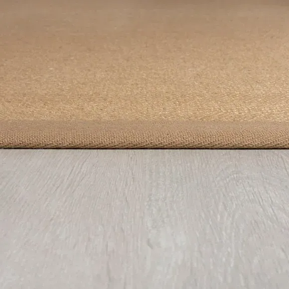 Herringbone Runner Rug with Border - Natural, Jute