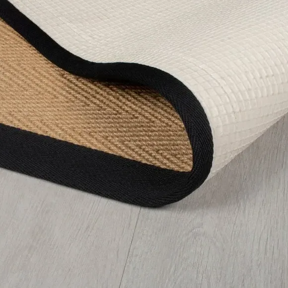 Herringbone Stair Runner - Black, Jute