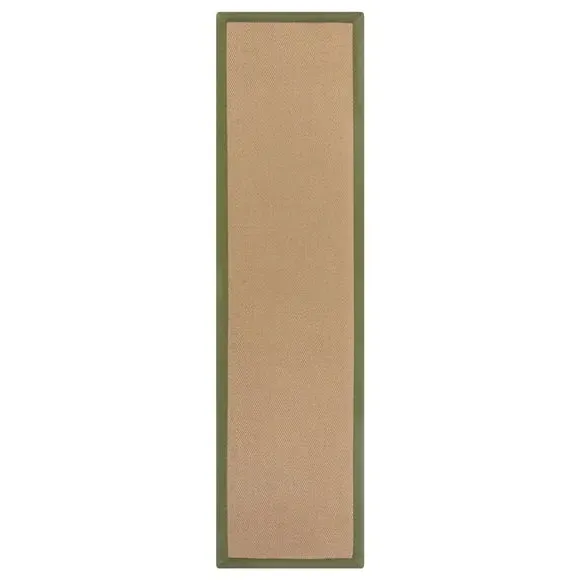 Herringbone Stair Runner - Green, Jute