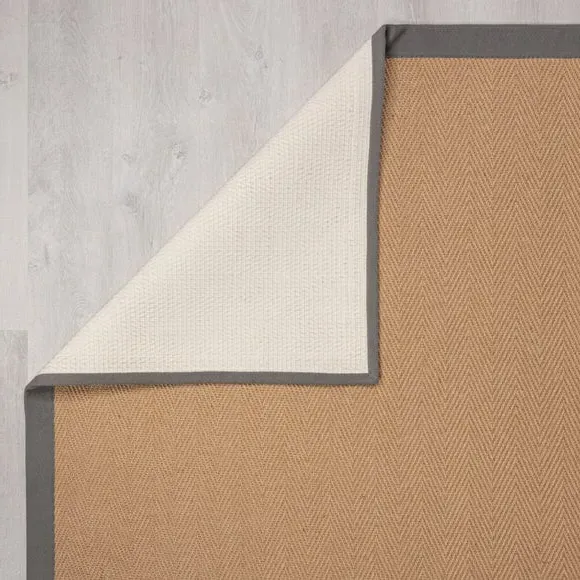 Herringbone Stair Runner - Grey, Jute