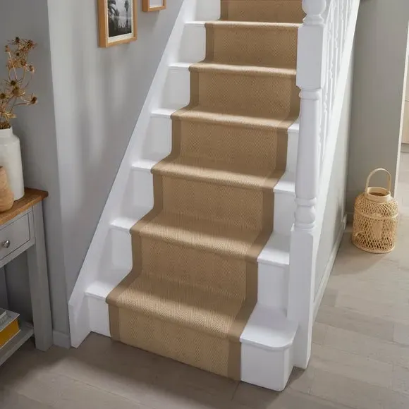 Herringbone Stair Runner - Natural, Jute