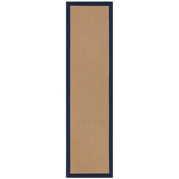 Herringbone Stair Runner - Navy, Jute