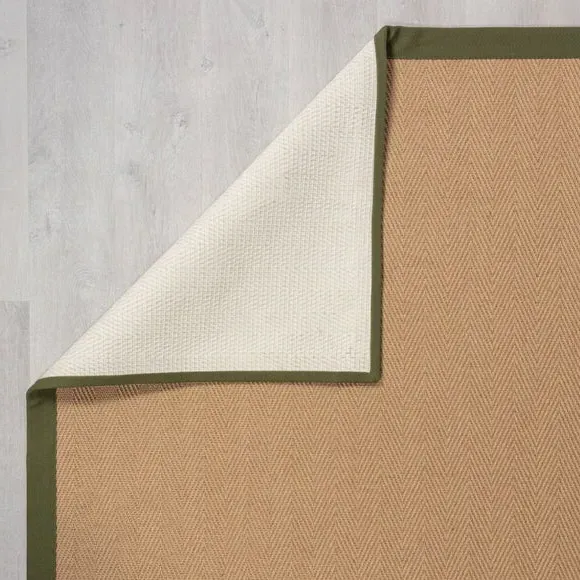 Herringbone Stair Runner - Olive, Jute