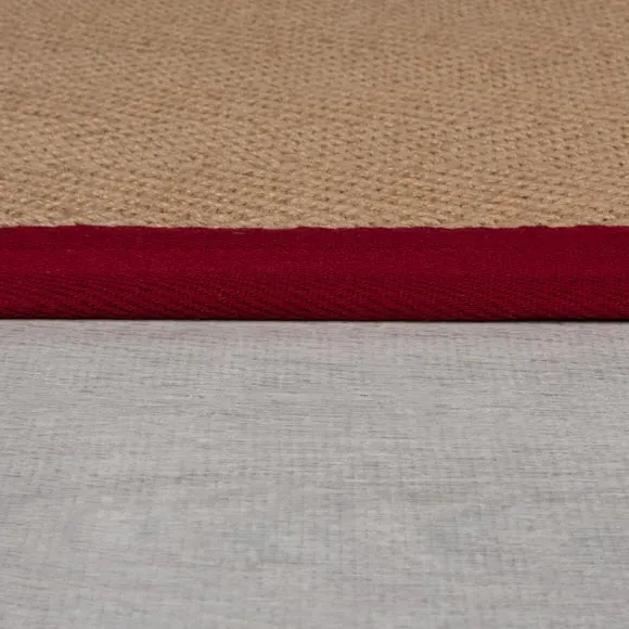 Herringbone Stair Runner - Red, Jute
