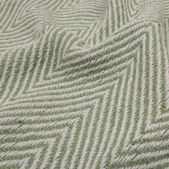 Herringbone Throw Blanket - Fern, Cotton