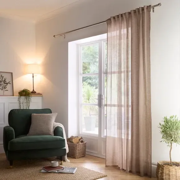 Herringbone Voile Panel Multiway - Mocha, Polyester
