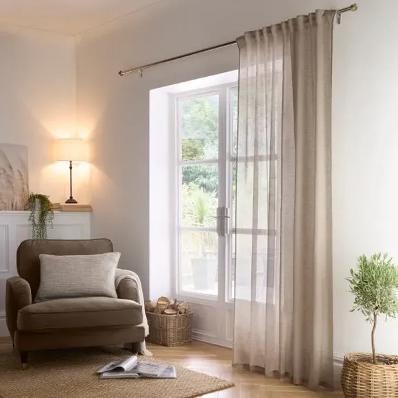 Herringbone Voile Panel Multiway - Natural, Polyester