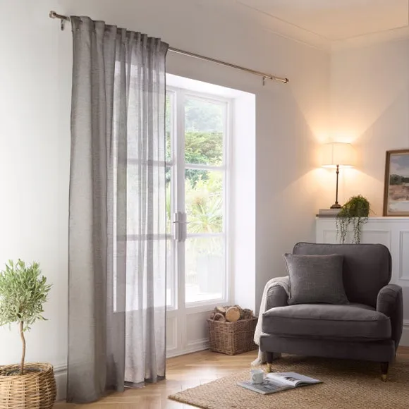 Herringbone Voile Panel Multiway - Steel, Polyester