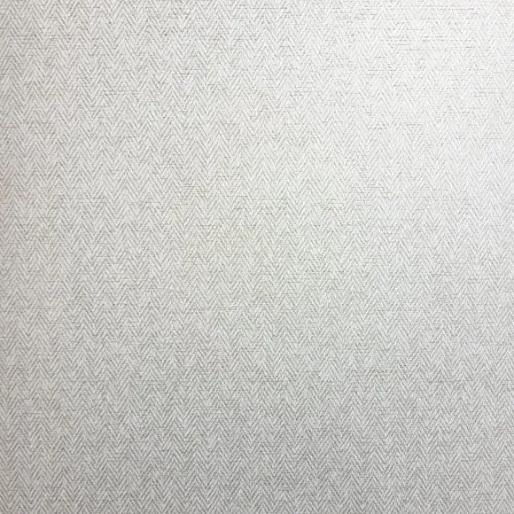 Herringbone Wallpaper with Fabric Effect - Grey