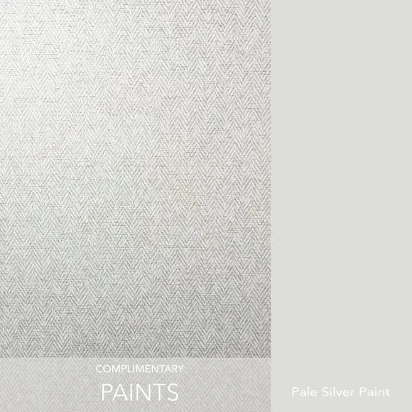 Herringbone Wallpaper with Fabric Effect - Grey