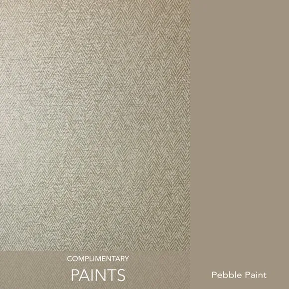 Herringbone Wallpaper with Fabric Effect - Mink