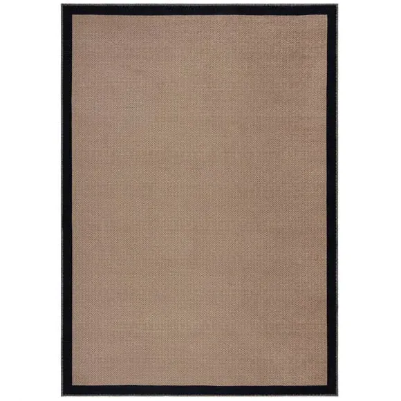 Herringbone Washable Rug - Black