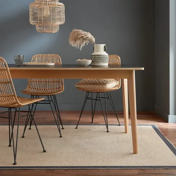Herringbone Washable Rug - Black image