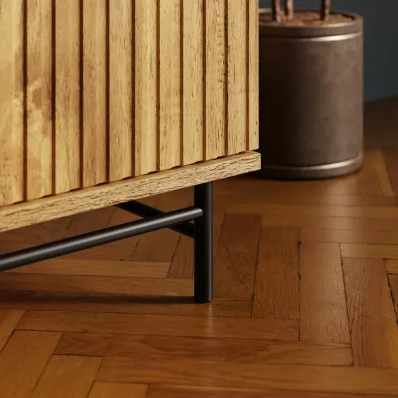 Hideaway Computer Cabinet with Keyboard Tray - Mango